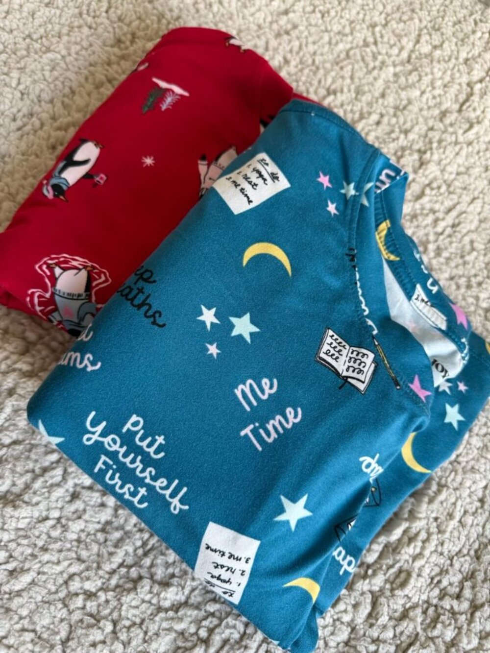 Joyspun Women’s Dreamy Soft Collection Short Sleeve Sleep Shirt Bundle, Sz L/XL